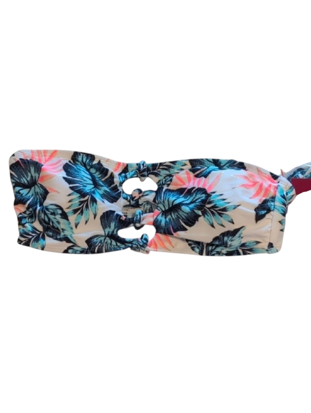 SO Vibrant Striped Bandeau Bikini Top Palm Springs  Size Large Juniors